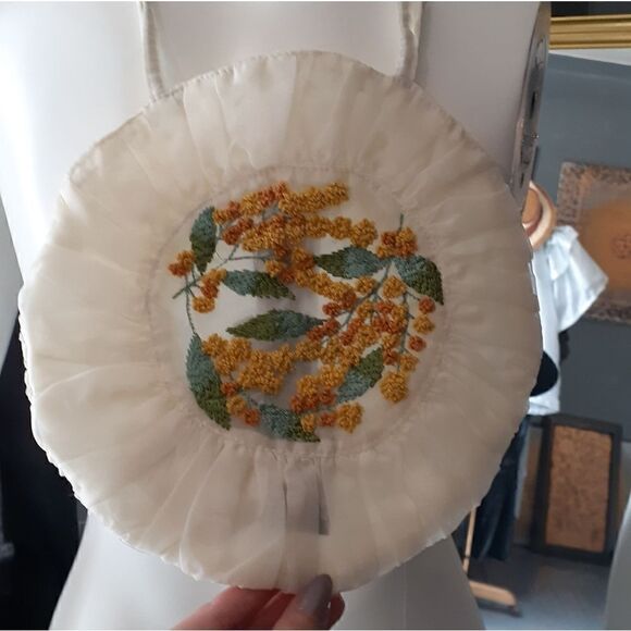 NWT Zara Embroidered Tulle Handbag - Picture 7 of 14